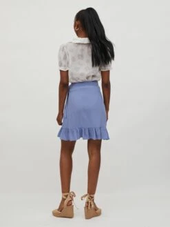 Vila Mini-jupes Jupe Fini Femme Bleu -Edited You Boutique 0228a4733b301e180544a9d3af499211