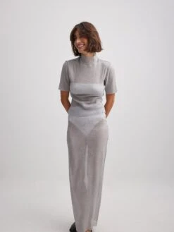 NA-KD Jupes Longues Jupe Femme Gris 7 NA-KD Jupes Longues Jupe Femme Gris -Edited You Boutique 0333378969b7c68ce2556e0dfc96ddc3