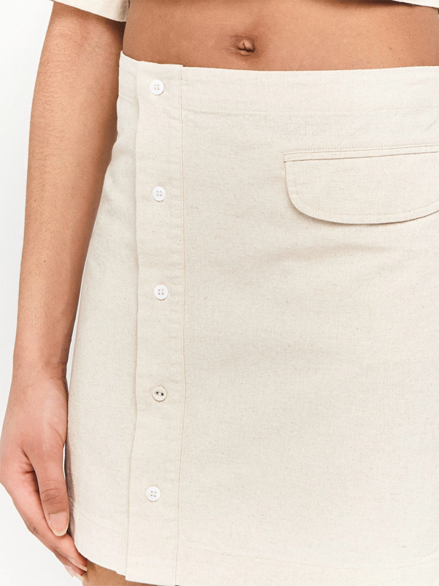 Mini-jupes Jupe Meidi Femme Beige 7 Mini-jupes Jupe Meidi Femme Beige – Image 5