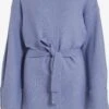 Vila Robes Robes En Maille Rolfie Femme Bleu Fumé