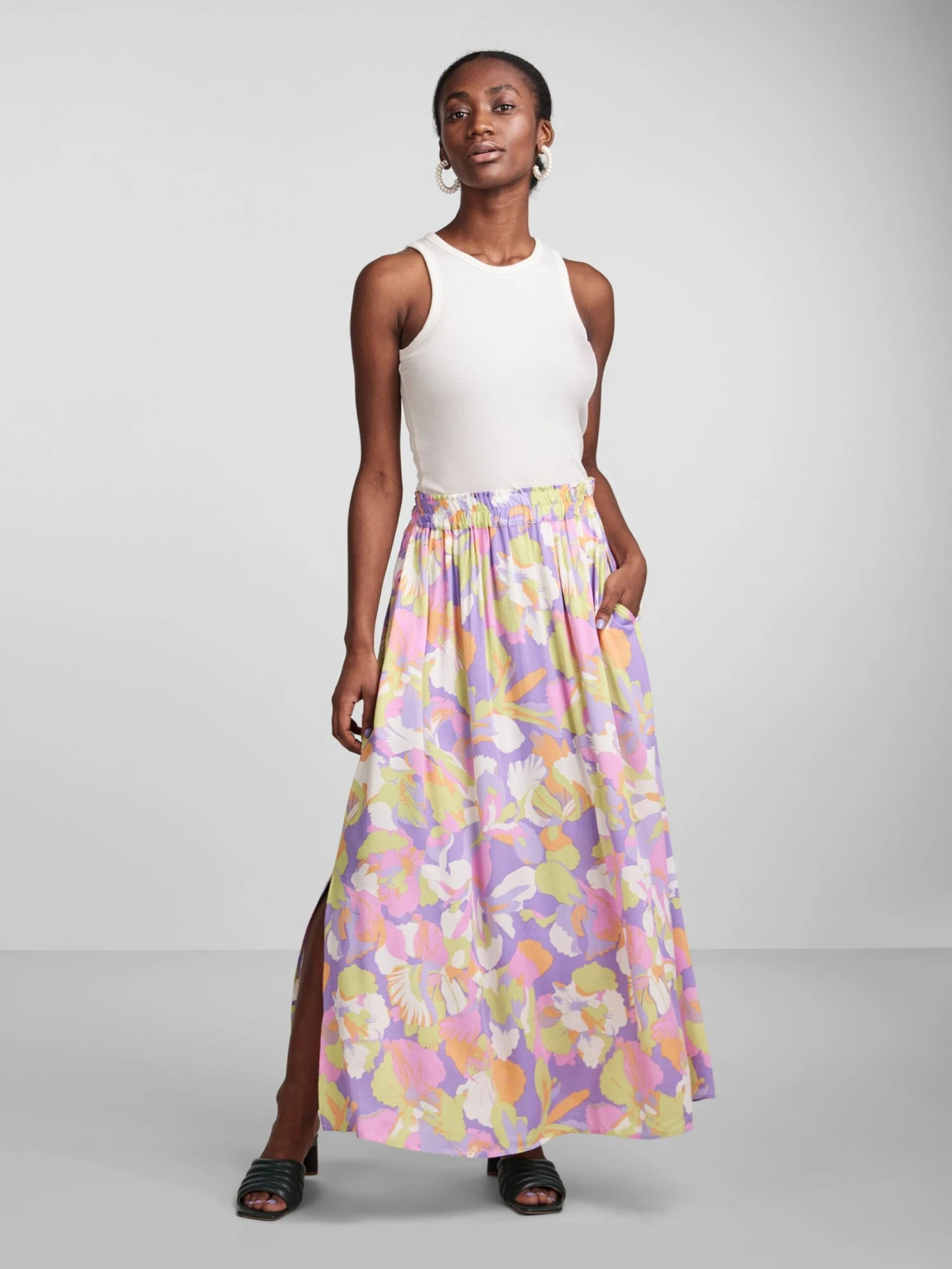 Y.A.S Jupes Longues Jupe Simuna Femme Violet Clair 7 Y.A.S Jupes Longues Jupe Simuna Femme Violet Clair – Image 5