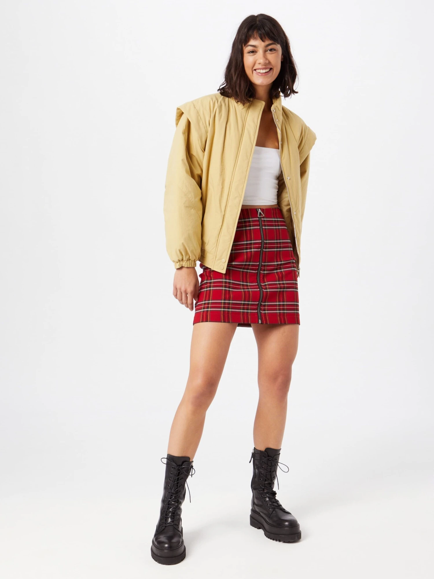 URBAN CLASSICS Mini-jupes Jupe Femme Rouge 6 URBAN CLASSICS Mini-jupes Jupe Femme Rouge – Image 4