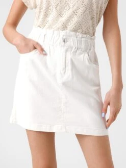 Vero Moda Mini-jupes Jupe WILD ALMA Femme Blanc -Edited You Boutique 08c21ff9ff1025e512bc7702ec4a54c4
