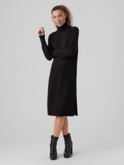 Vero Moda Robes Robes En Maille New Wind Femme Noir -Edited You Boutique 097c2bdc9368f91399bc84435fc690e6
