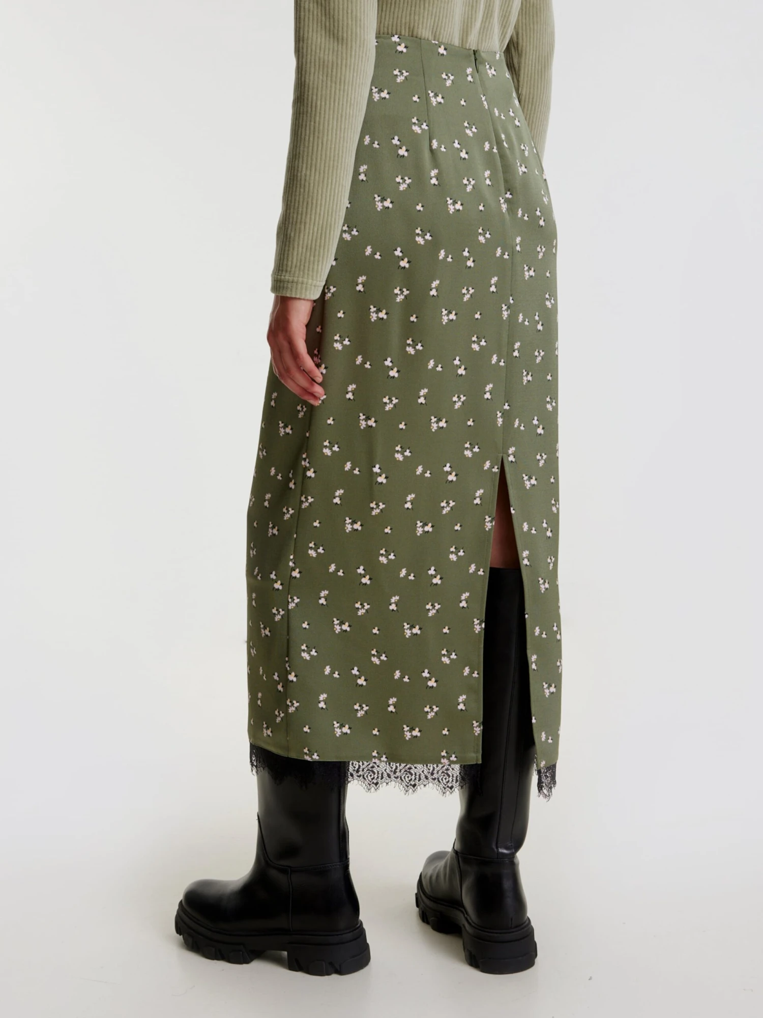 EDITED Jupes Longues Jupe Merida Femme Kaki 7 EDITED Jupes Longues Jupe Merida Femme Kaki – Image 5