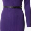Karen Millen Robes Robes En Maille Femme Violet Foncé 1 Karen Millen Robes Robes En Maille Femme Violet Foncé -Edited You Boutique 0e65108d194a5189929986593aa9f715