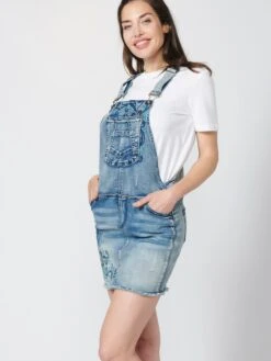 Koroshi Mini-jupes Jupe-salopette Femme Bleu Marine / Bleu Clair 15 Koroshi Mini-jupes Jupe-salopette Femme Bleu Marine / Bleu Clair -Edited You Boutique 125ce64a9e7c12f525171b86d72a5e6b