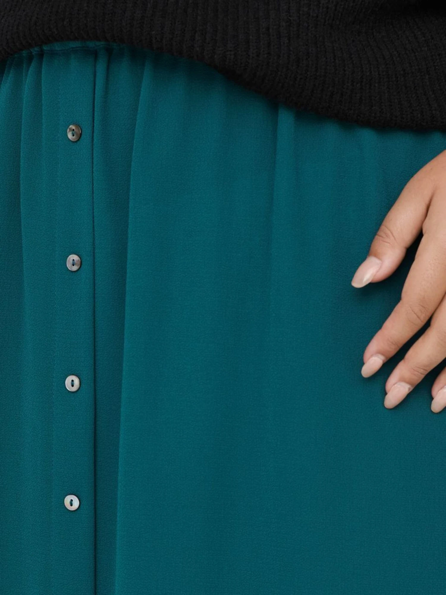 ONLY CARMAKOMA Jupes Longues Jupe Femme émeraude 9 ONLY CARMAKOMA Jupes Longues Jupe Femme émeraude – Image 7