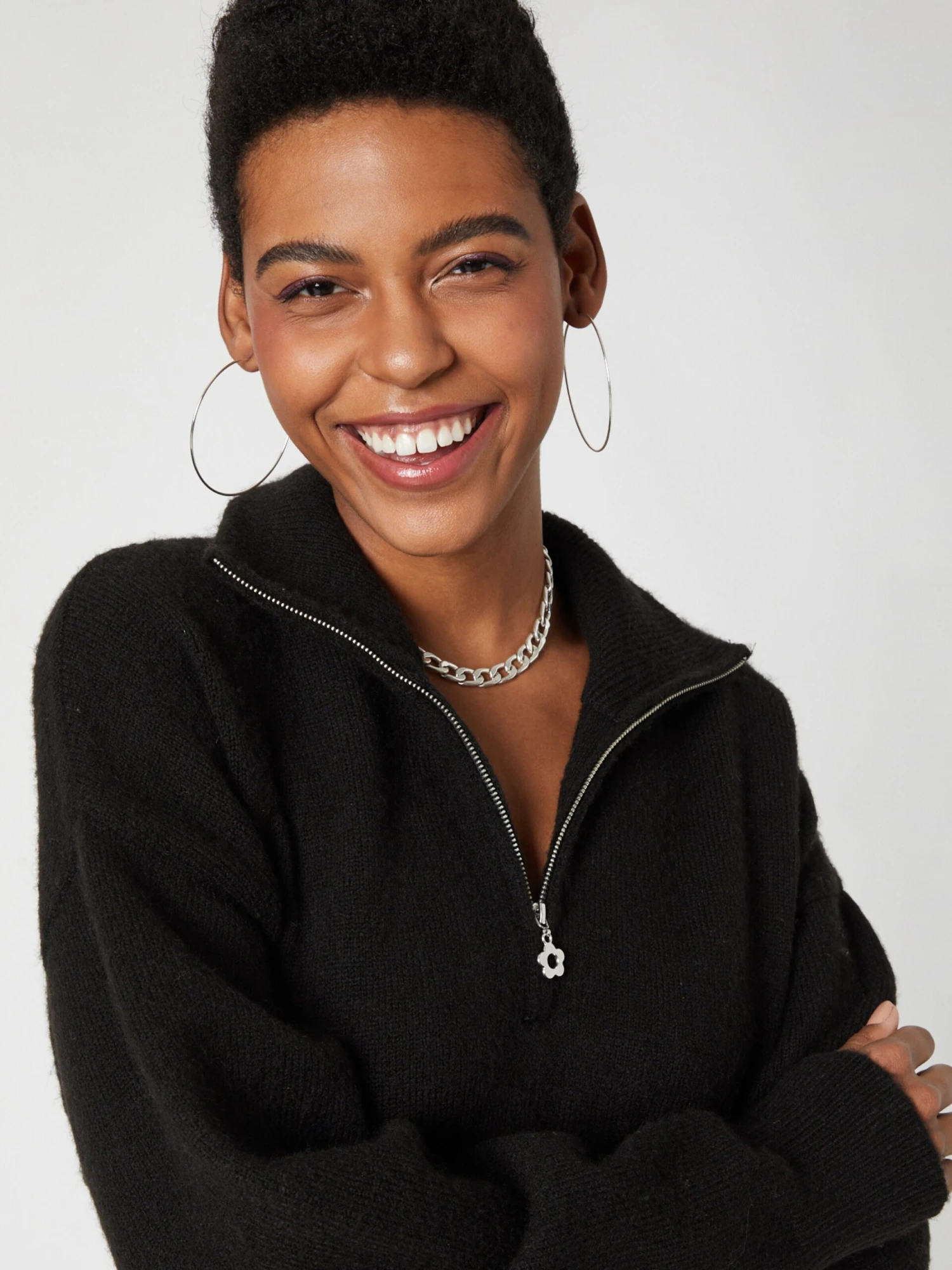 Robes Robes En Maille Hydrangea Femme Noir 4 Robes Robes En Maille Hydrangea Femme Noir – Image 2