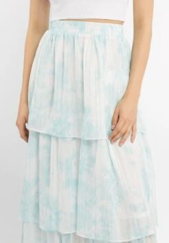 IZIA Jupes Longues Jupe Gaya Femme Bleu Clair / Blanc Naturel -Edited You Boutique 221afd49e03d0fb3fb3b313e551269ac