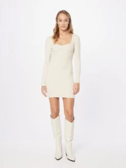 Abercrombie & Fitch Robes Robes En Maille PARTY Femme Crème -Edited You Boutique 22580eade08d9e96884f641359fbd771