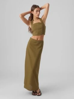 Vero Moda Jupes Longues Jupe Mathilde Femme Olive -Edited You Boutique 239ed7160cd6fe2c817f2cea22730268