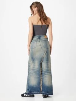 WEEKDAY Jupes Longues Jupe Rhea Femme Bleu -Edited You Boutique 24a8394e34d3659bff01dac866716d84