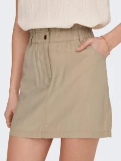 ONLY Mini-jupes Jupe OVA-ARIS Femme Beige Foncé -Edited You Boutique 25944364b8f52ba07a8e265bd577cb0a
