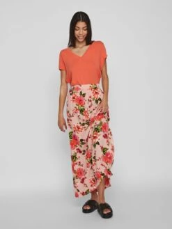 Vila Jupes Longues Jupe Mese Femme Rose 12 Vila Jupes Longues Jupe Mese Femme Rose -Edited You Boutique 266b869708466841862d13bcef7fcd36