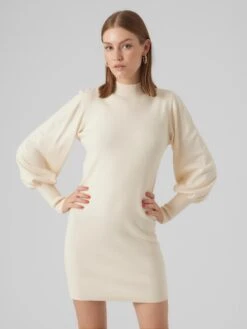 Vero Moda Robes Robes En Maille HOLLY Femme Beige -Edited You Boutique 26bb26dafb030002ba7df2ec5bdc64c6