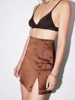 Mini-jupes Jupe Astrid Femme Brun Foncé 11 Mini-jupes Jupe Astrid Femme Brun Foncé -Edited You Boutique 27e1b56953a111edf20bfa1998263fe4