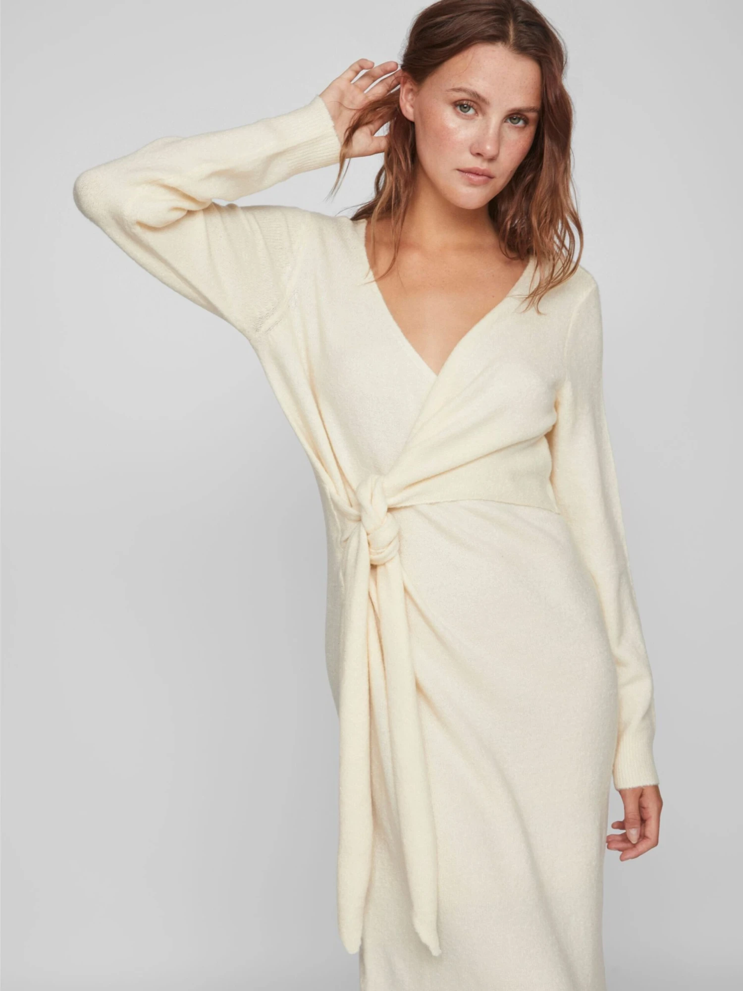 Vila Robes Robes En Maille Femme Beige 8 Vila Robes Robes En Maille Femme Beige – Image 6