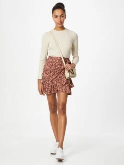 ONLY Mini-jupes Jupe Olivia Femme Rouge Rouille -Edited You Boutique 28a335ed6a8dc735a0f13bca11434ea2