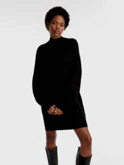 EDITED Robes Robes En Maille Invidia Femme Noir -Edited You Boutique 28f23b5b3defd568a40d0dec569317c1