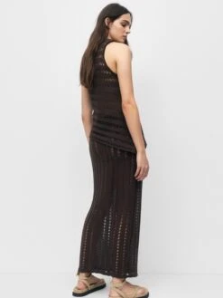 PULL & BEAR Jupes Longues Jupe Femme Brun Foncé -Edited You Boutique 298b89667b955d0ce0761b8d4ec3376f