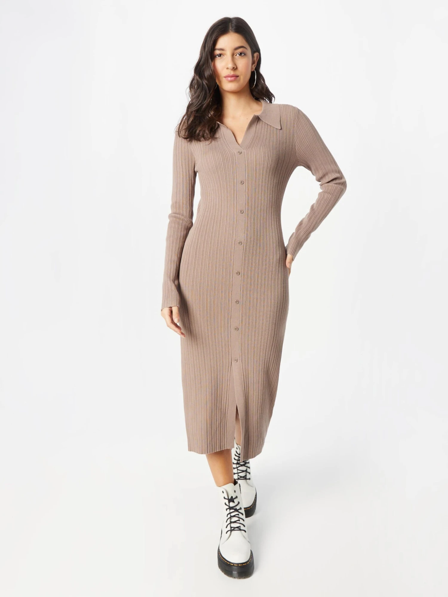 Neo Noir Robes Robes En Maille Harlow Femme Taupe 5 Neo Noir Robes Robes En Maille Harlow Femme Taupe – Image 3