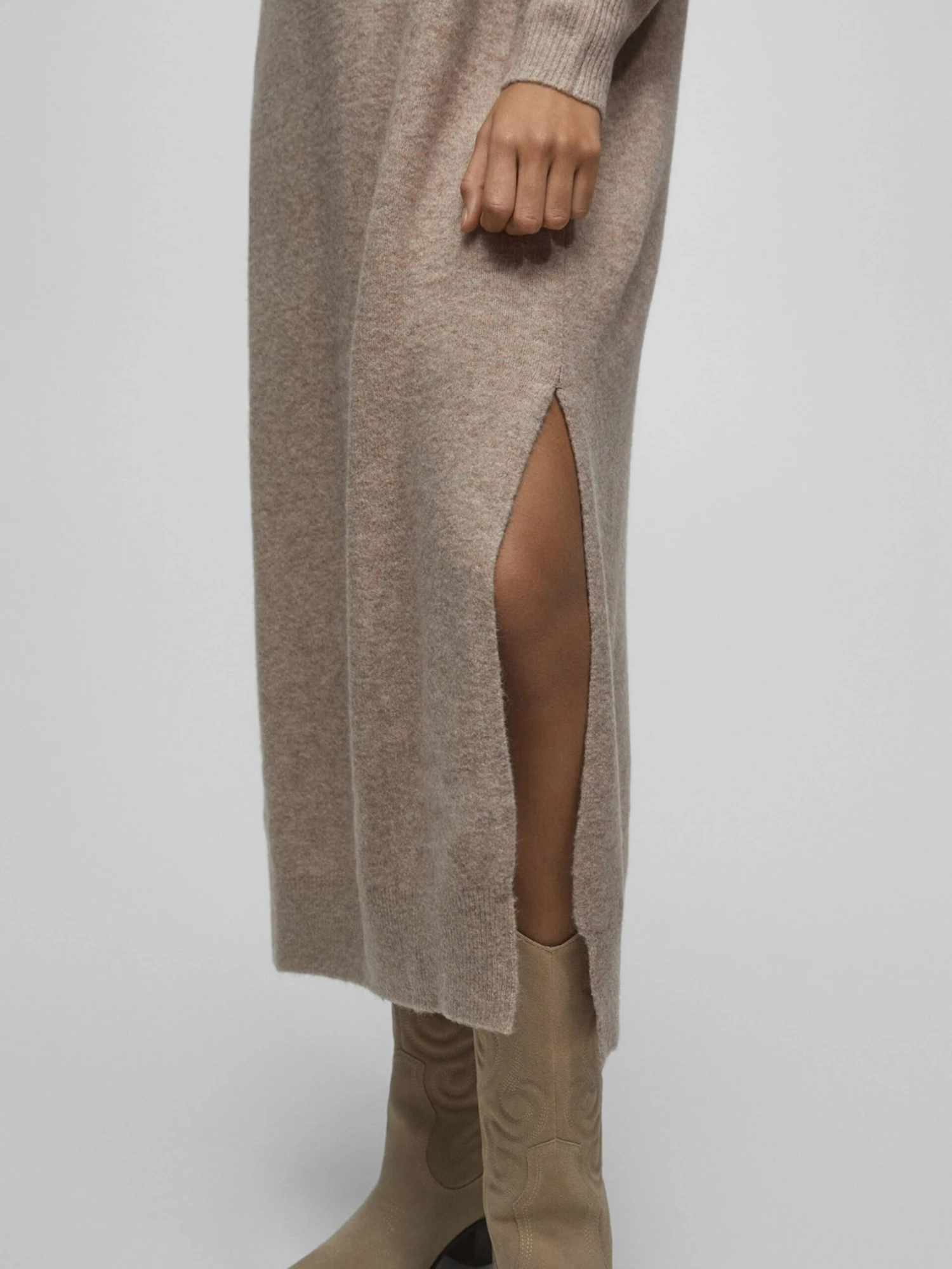 PULL & BEAR Robes Robes En Maille Femme écru 5 PULL & BEAR Robes Robes En Maille Femme écru – Image 4