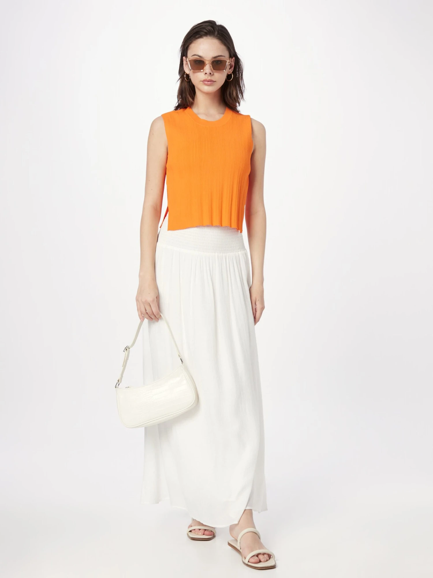 Vero Moda Jupes Longues Jupe FELICIA Femme Blanc 7 Vero Moda Jupes Longues Jupe FELICIA Femme Blanc – Image 5