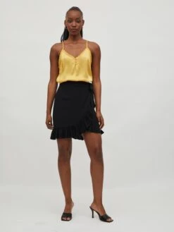 Vila Mini-jupes Jupe Fini Femme Noir -Edited You Boutique 3156575b66e4e45cb8321392535d6504