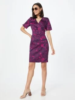 Comma Robes Fourreaux Robe Fourreau Femme Violet -Edited You Boutique 31e83dc088fab453cc7e6ae097aaa499