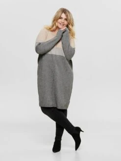 ONLY CARMAKOMA Robes Robes En Maille Laura Femme Noisette -Edited You Boutique 367470a307284011598e56ab264ae265