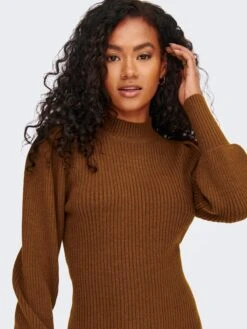 ONLY Robes Robes En Maille Katia Femme Marron -Edited You Boutique 36a2b87c50a8ef76cb299be445efcf0e