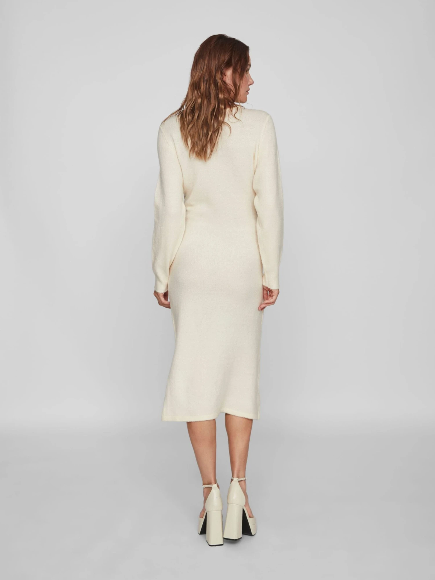 Vila Robes Robes En Maille Femme Beige 6 Vila Robes Robes En Maille Femme Beige – Image 4