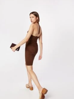 NLY By Nelly Robes Robes En Maille Femme Marron Châtaigne -Edited You Boutique 3969a782ca1feba9b00411373a9378cf