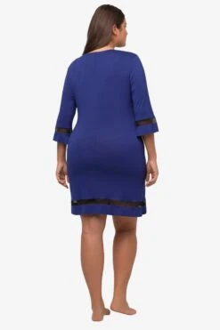 Ulla Popken Robes De Plage Vêtement De Plage Femme Bleu Violet -Edited You Boutique 3add81b021de178797245b7ba142b8ad