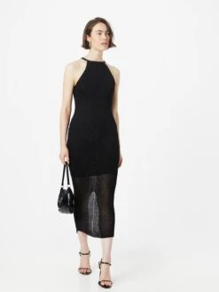 Guess Robes Robes En Maille ALEXIE Femme Noir -Edited You Boutique 3b62ec2e95b72b190fbacd932f297f97