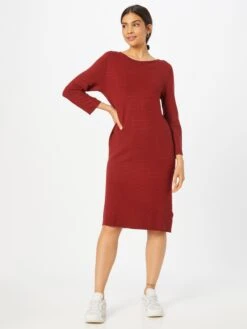 Tom Tailor Robes Robes En Maille Femme Rouge / Rouge Foncé -Edited You Boutique 3e36e113c38c53e915c5a3ddbb9aef95