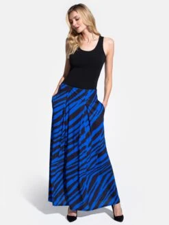 HotSquash Jupes Longues Jupe Femme Bleu / Noir -Edited You Boutique 44e80bb52ff4cd5ecc581a934b9ac6bf