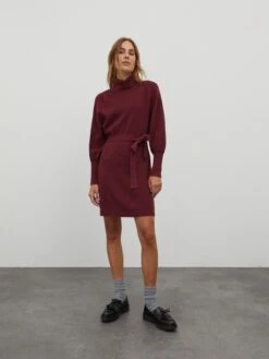 EDITED Robes Robes En Maille Malene Femme Bourgogne -Edited You Boutique 4ce2648ebbf7f8ed4f784722d0bd4feb