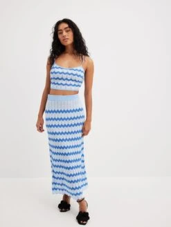 NA-KD Jupes Longues Jupe Femme Bleu -Edited You Boutique 4e4c1f4429f079854a48c27a6943e54b