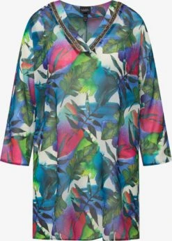 Ulla Popken Robes De Plage Vêtement De Plage Femme Bleu
