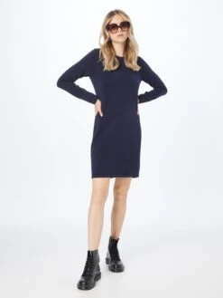 ESPRIT Robes Robes En Maille Femme Bleu Marine -Edited You Boutique 508cc5ac92cb847561c79292666b7bdc