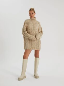 Robes Robes En Maille Saskia Femme Sable -Edited You Boutique 5202f20686206ce8e219d8d022e2e1c7