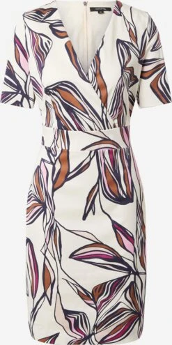 Comma Robes Fourreaux Robe Fourreau Femme Beige Clair