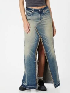 WEEKDAY Jupes Longues Jupe Rhea Femme Bleu -Edited You Boutique 59d868cbdff1b708f689126590f2267a