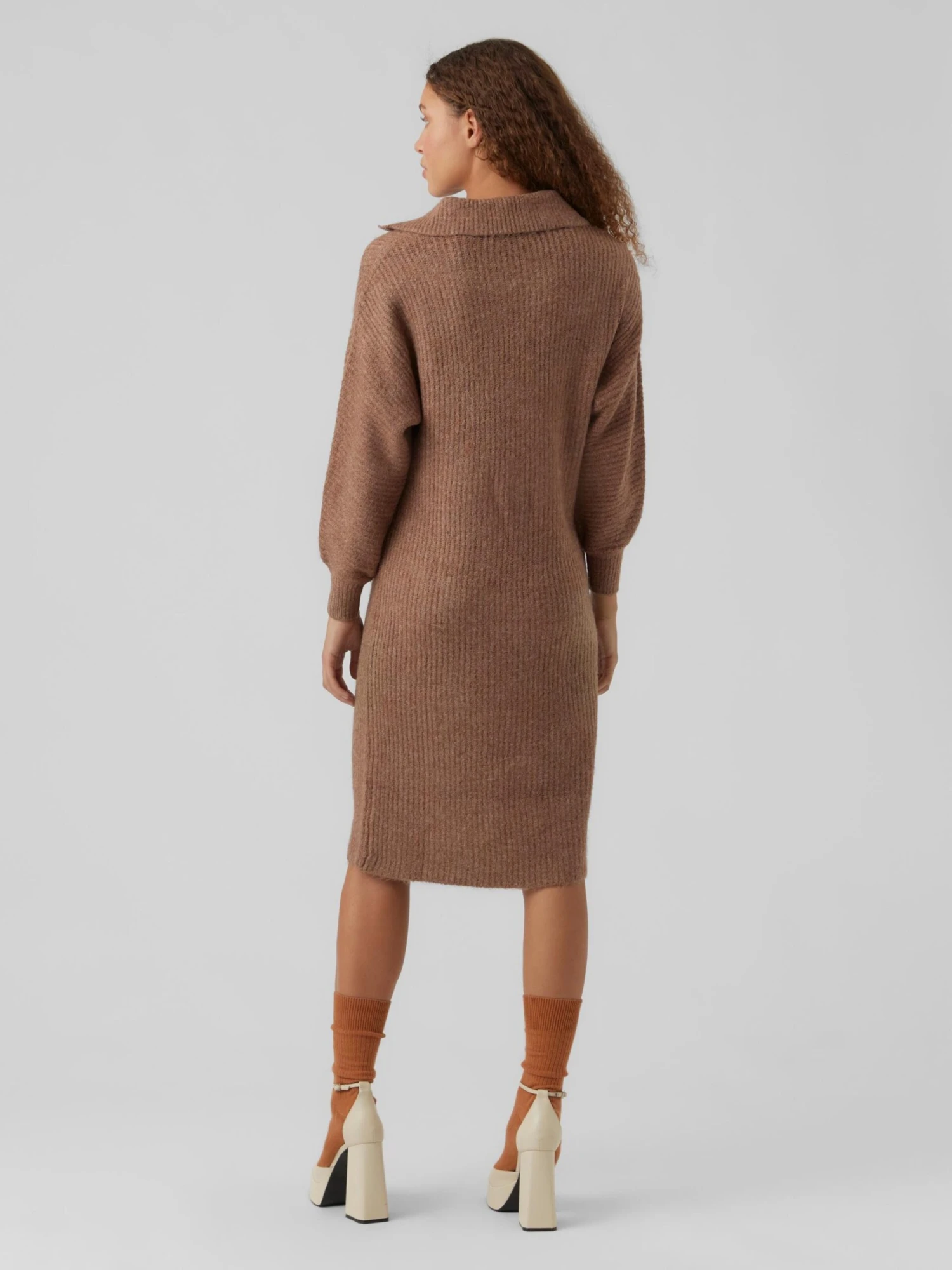 Vero Moda Robes Robes En Maille Filene Femme Marron 6 Vero Moda Robes Robes En Maille Filene Femme Marron – Image 4