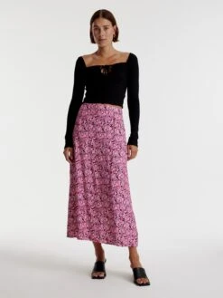 EDITED Jupes Longues Jupe Anushka Femme Rose -Edited You Boutique 648363e402efa98a75292aceb6d7a70a