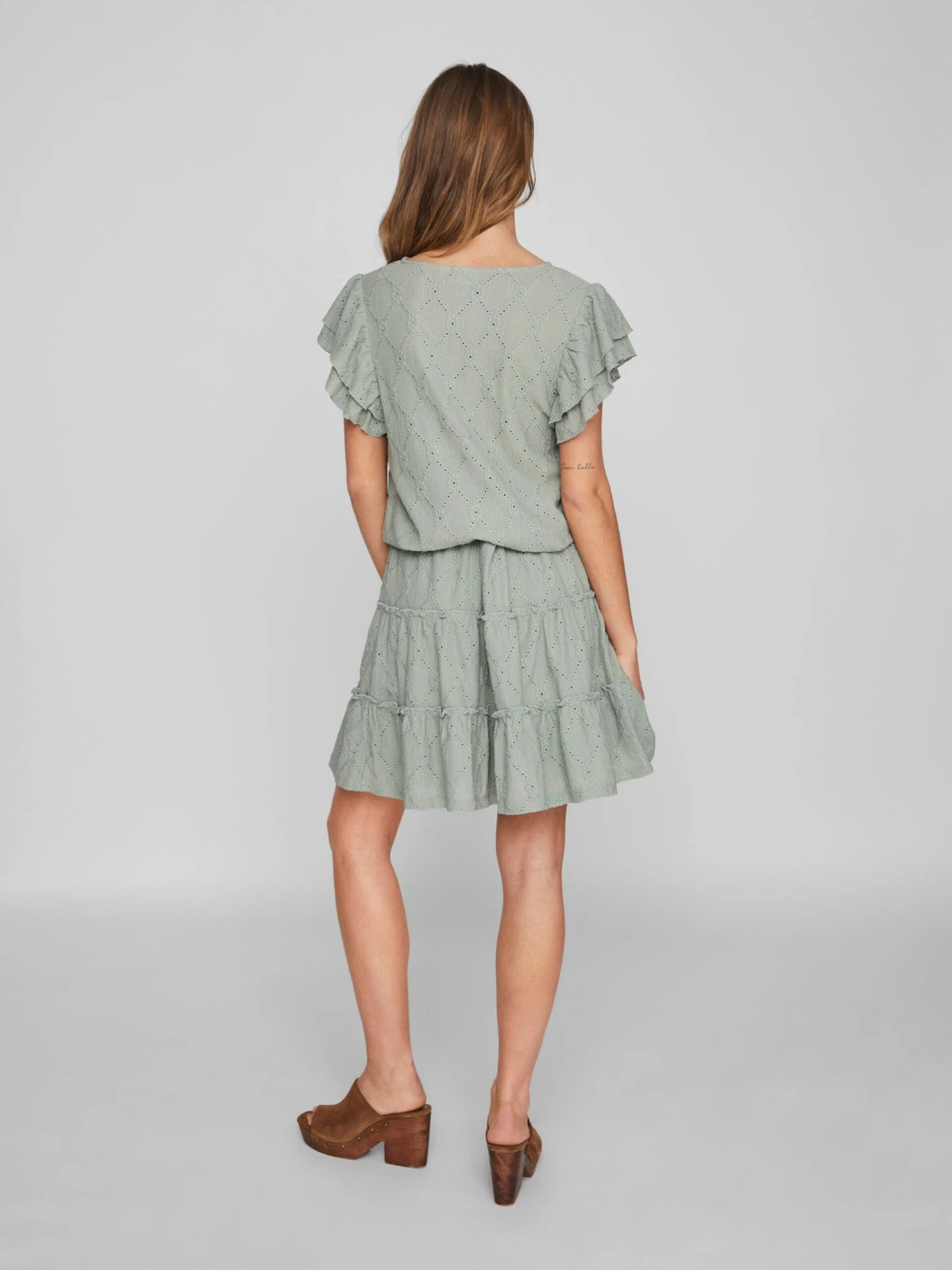 Vila Mini-jupes Jupe DELLA Femme Kaki 7 Vila Mini-jupes Jupe DELLA Femme Kaki – Image 5