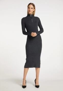 Robes Robes En Maille Femme Gris Basalte -Edited You Boutique 6859d4742854a7ea1245884754bb41f4