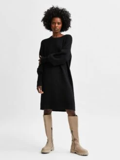 Selected Femme Robes Robes En Maille Lulu Femme Noir -Edited You Boutique 68824bd884cc06ced60c70e44485af57